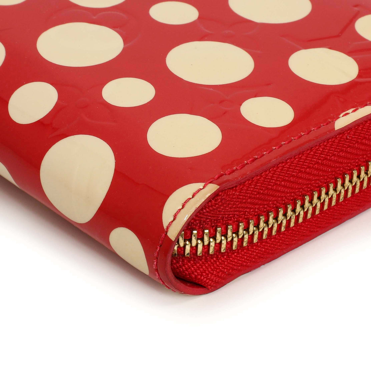 Louis Vuitton Yayoi Kusama Red Vernis Infinity Dots Zippy Wallet Accessories Louis Vuitton