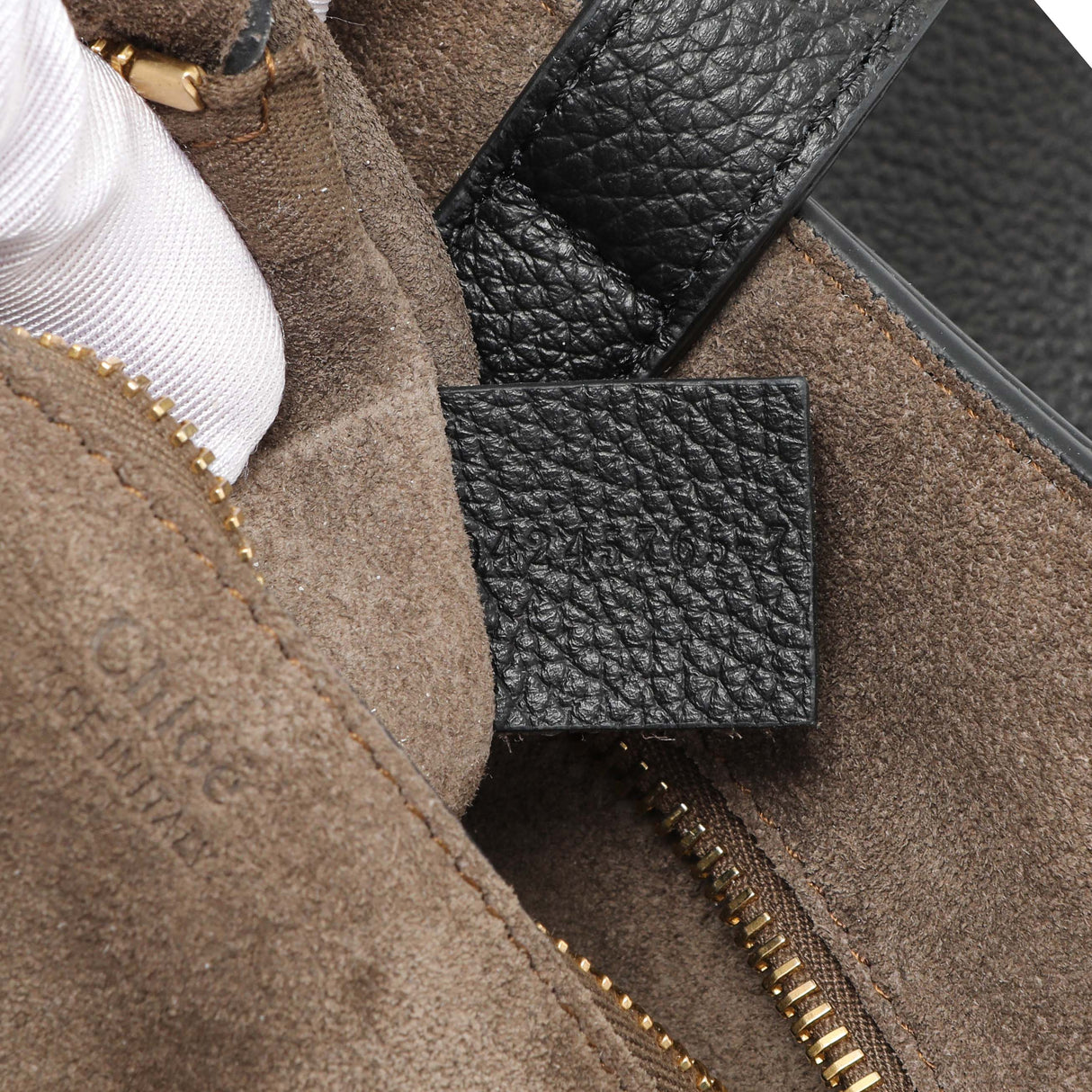 Chloe Black Grained Calfskin Marcie Hobo Handbags Chloe