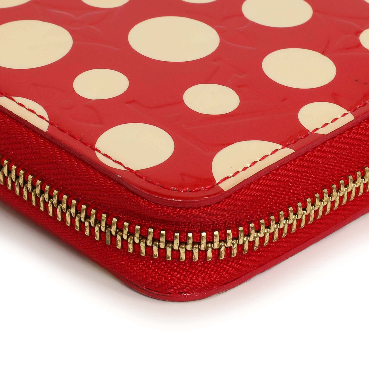 Louis Vuitton Yayoi Kusama Red Vernis Infinity Dots Zippy Wallet Accessories Louis Vuitton