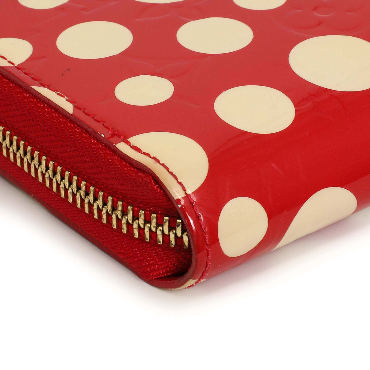 Louis Vuitton Yayoi Kusama Red Vernis Infinity Dots Zippy Wallet Accessories Louis Vuitton