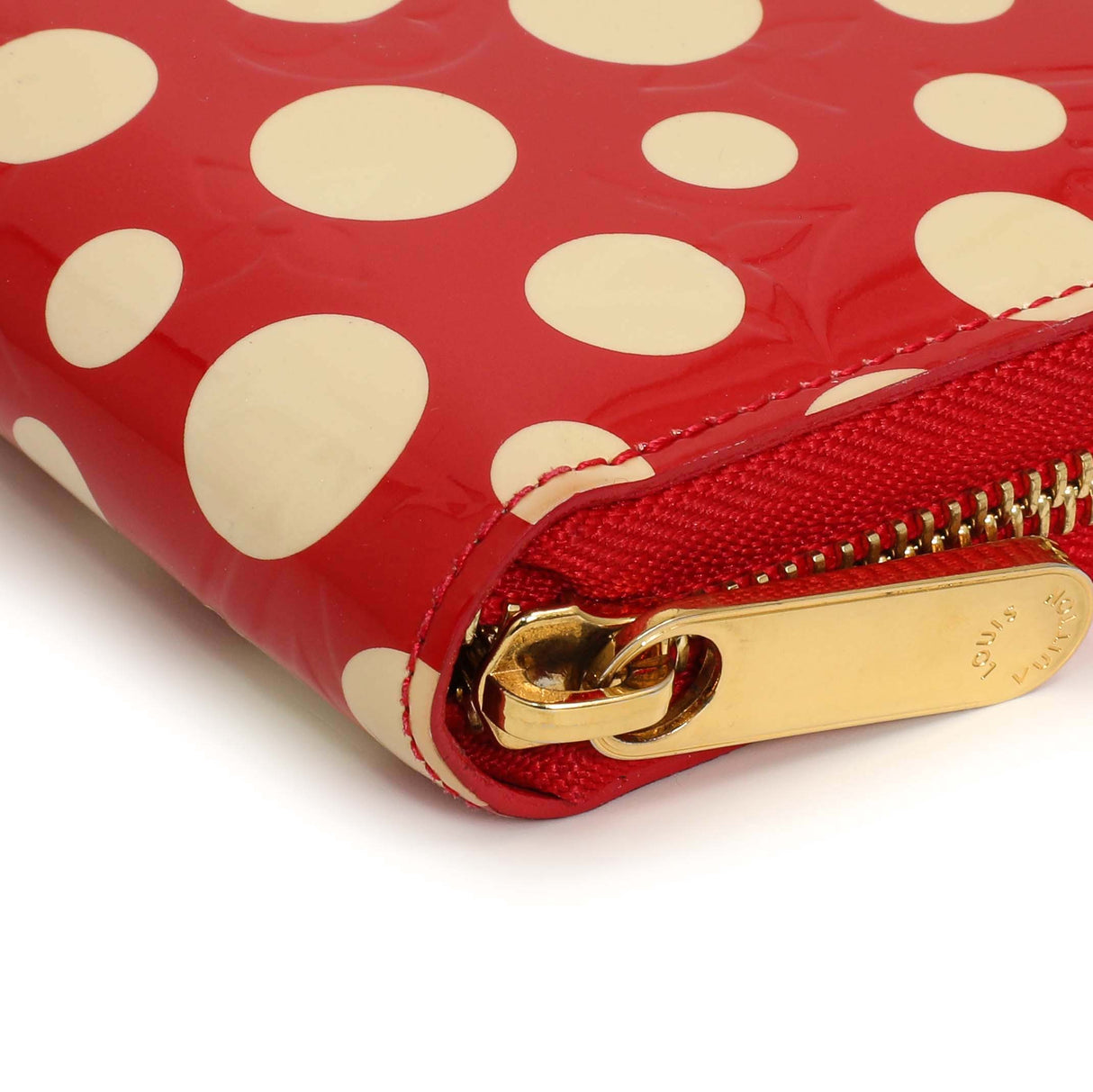 Louis Vuitton Yayoi Kusama Red Vernis Infinity Dots Zippy Wallet Accessories Louis Vuitton