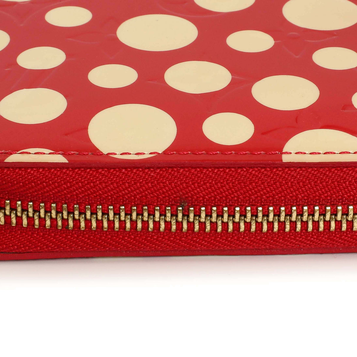 Louis Vuitton Yayoi Kusama Red Vernis Infinity Dots Zippy Wallet Accessories Louis Vuitton