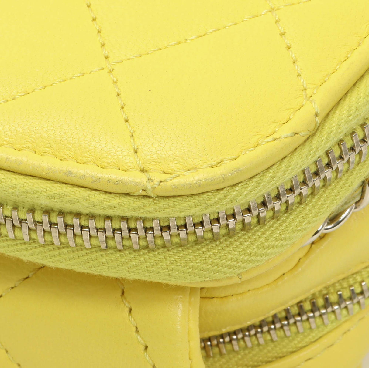 Chanel Yellow Quilted Calfskin Mini Chain Flap Handbags Chanel