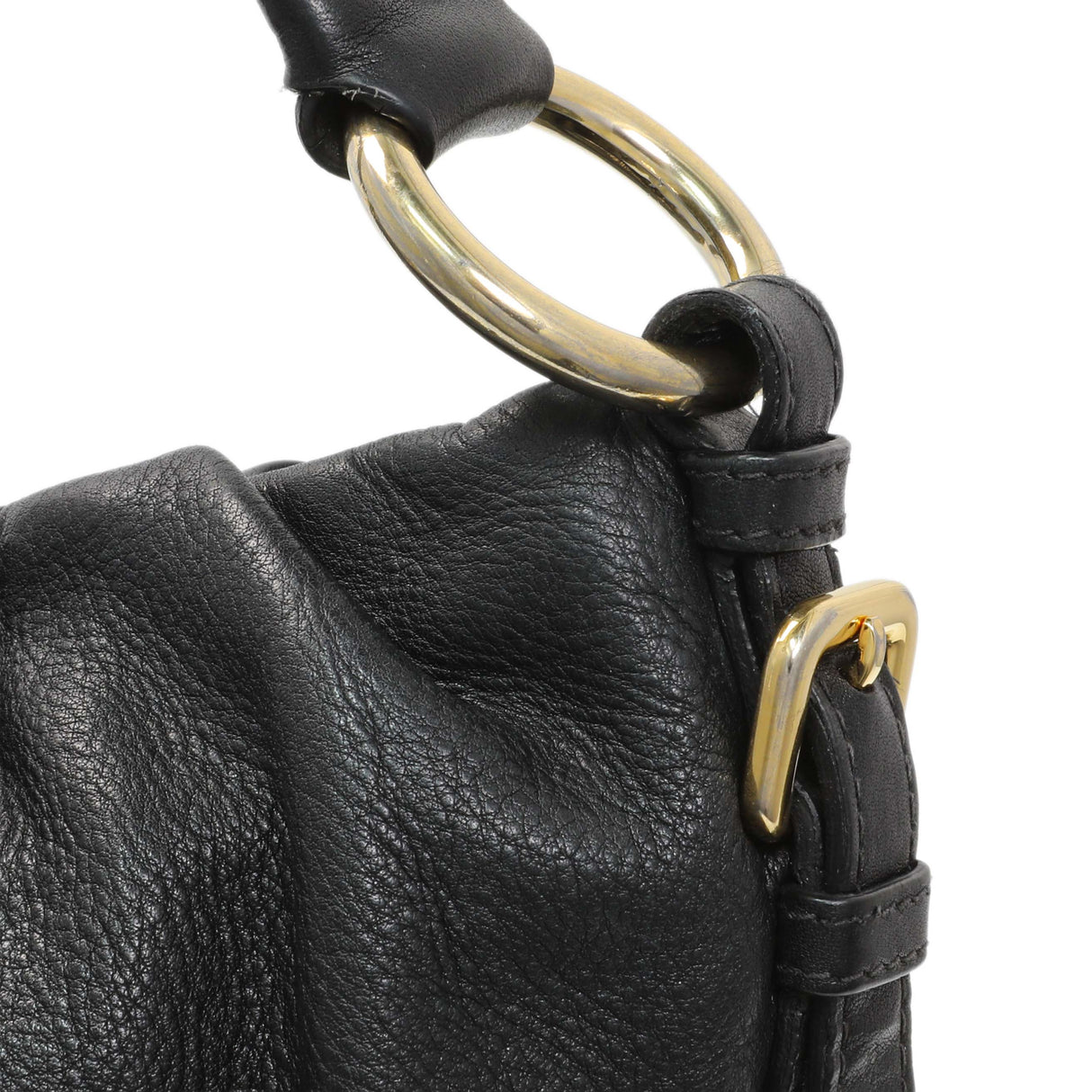 Prada Black Vitello Daino Shoulder Bag Handbags Prada