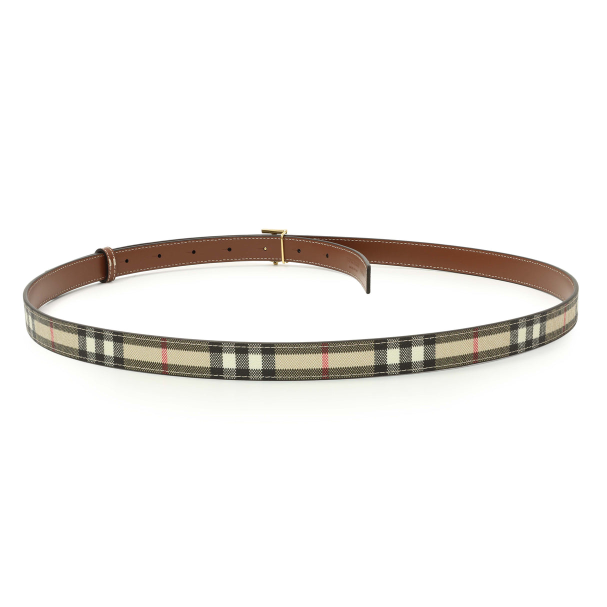 Burberry Check TB Narrow Belt Accessories Burberry