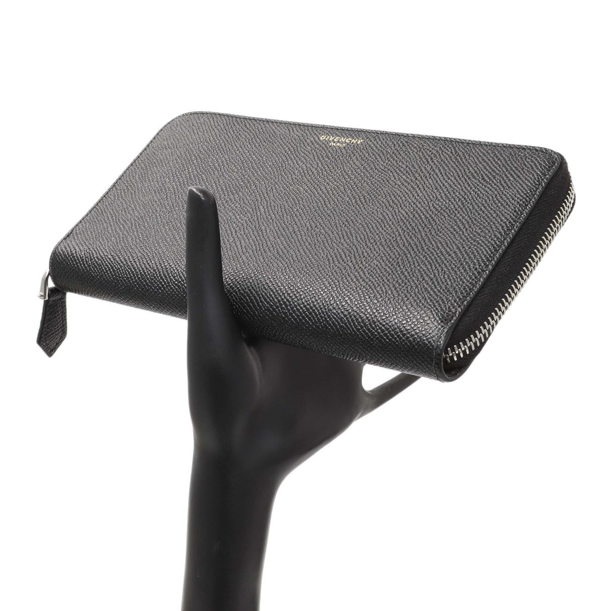 Givenchy Black Calfskin Zip Around Wallet Accessories Givenchy
