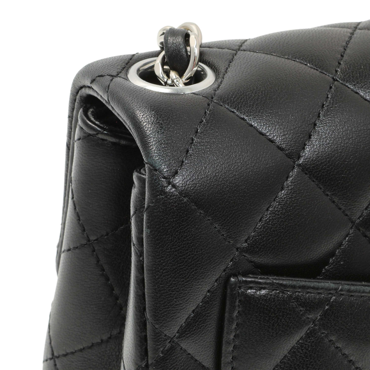 Chanel Black Quilted Lambskin Mini Square Flap Handbags Chanel