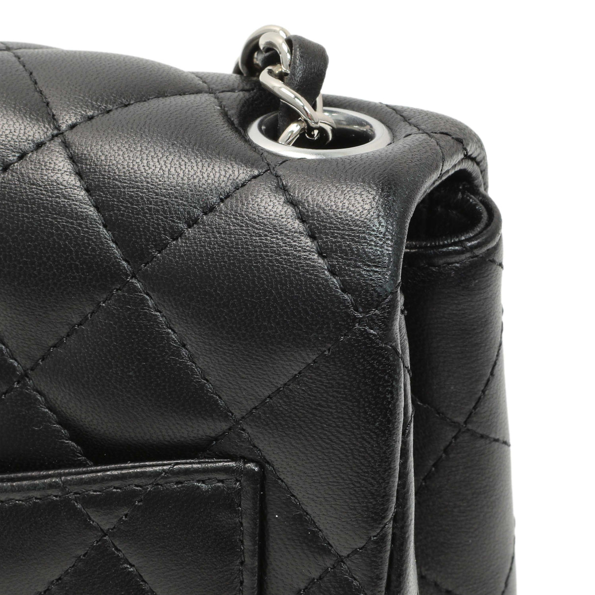 Chanel Black Quilted Lambskin Mini Square Flap Handbags Chanel