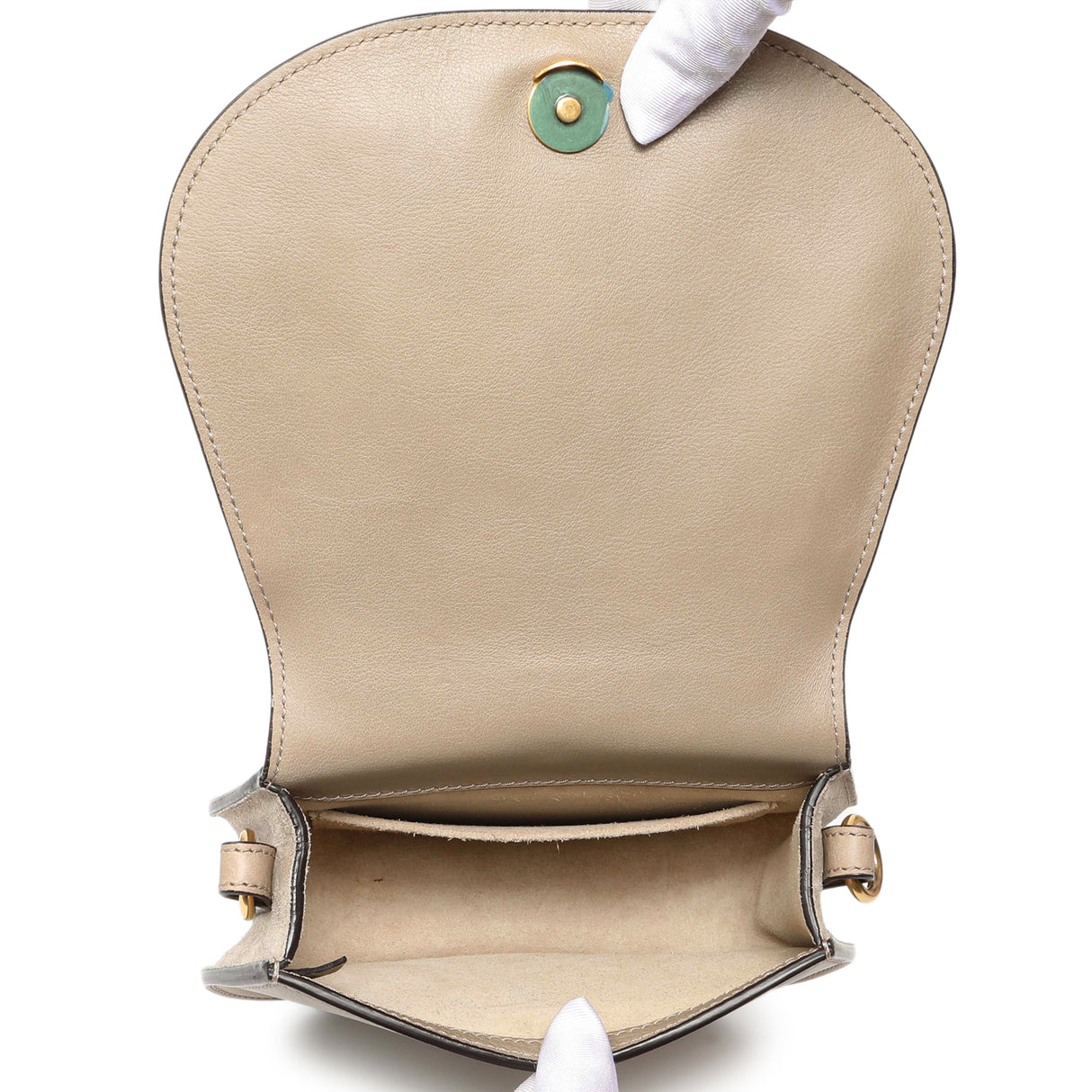 Chloe Motty Grey Calfskin Small Nile Bracelet Bag Handbags Chloe