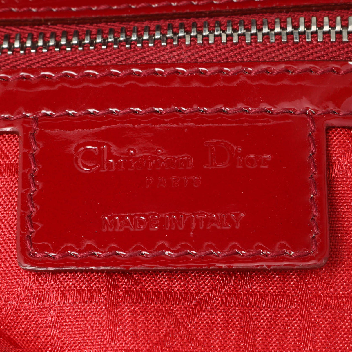 Christian Dior Red Patent Cannage Large Lady Dior Handbags Christian Dior