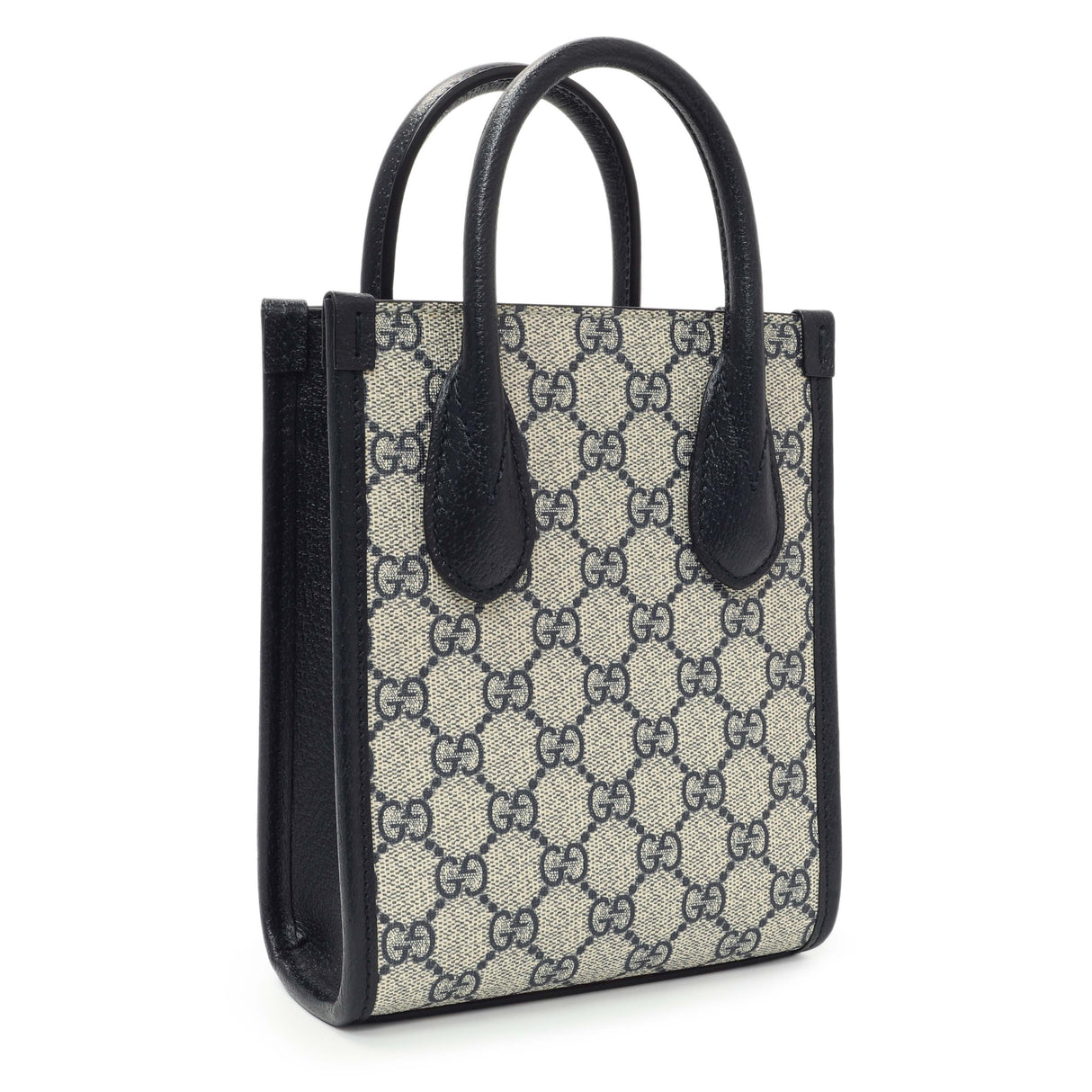 Gucci GG Supreme Monogram Textured Dollar Calfskin Mini Retro Interlocking G Tote Handbags Gucci