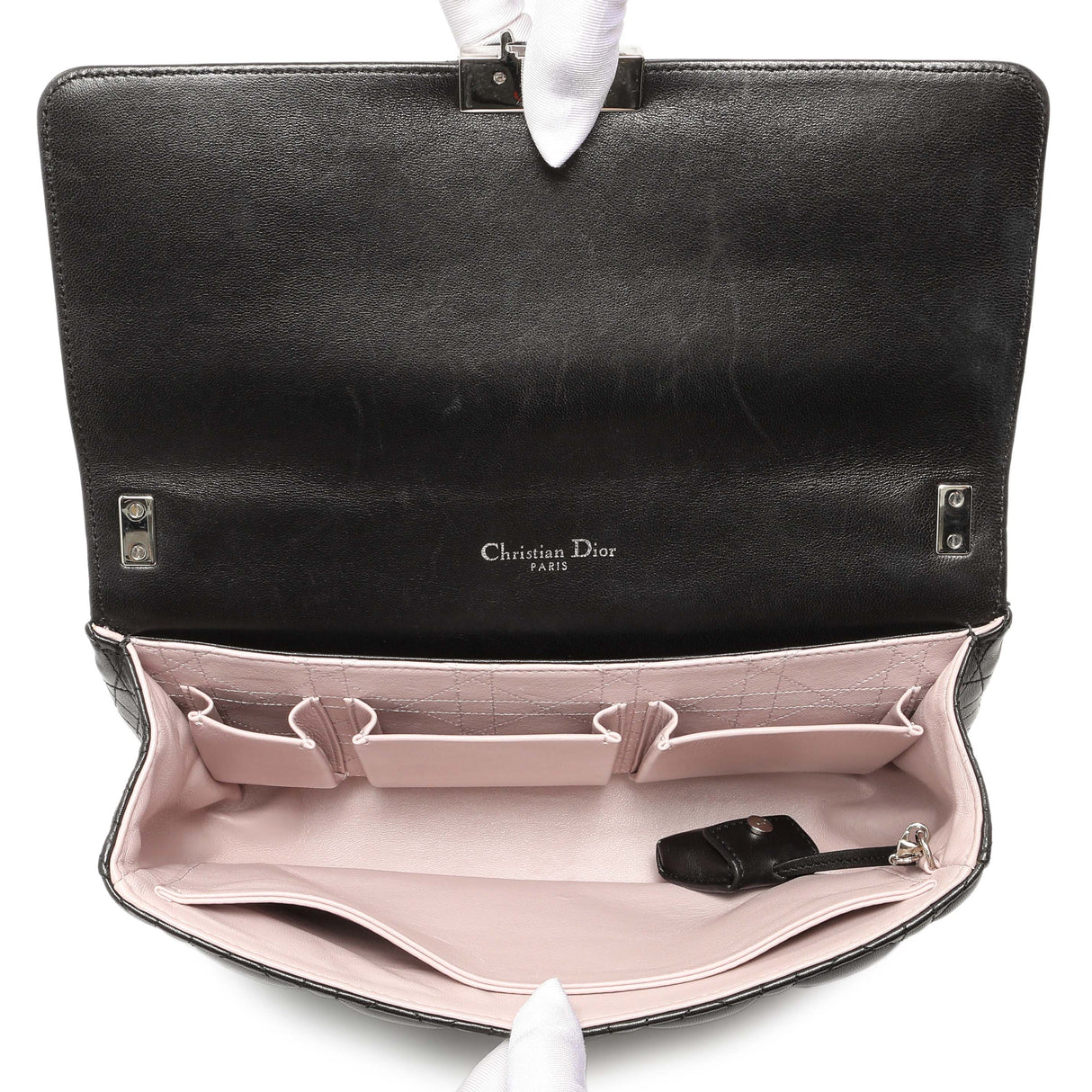 Christian Dior Black Lambskin Cannage Medium Miss Dior Flap Handbags Christian Dior