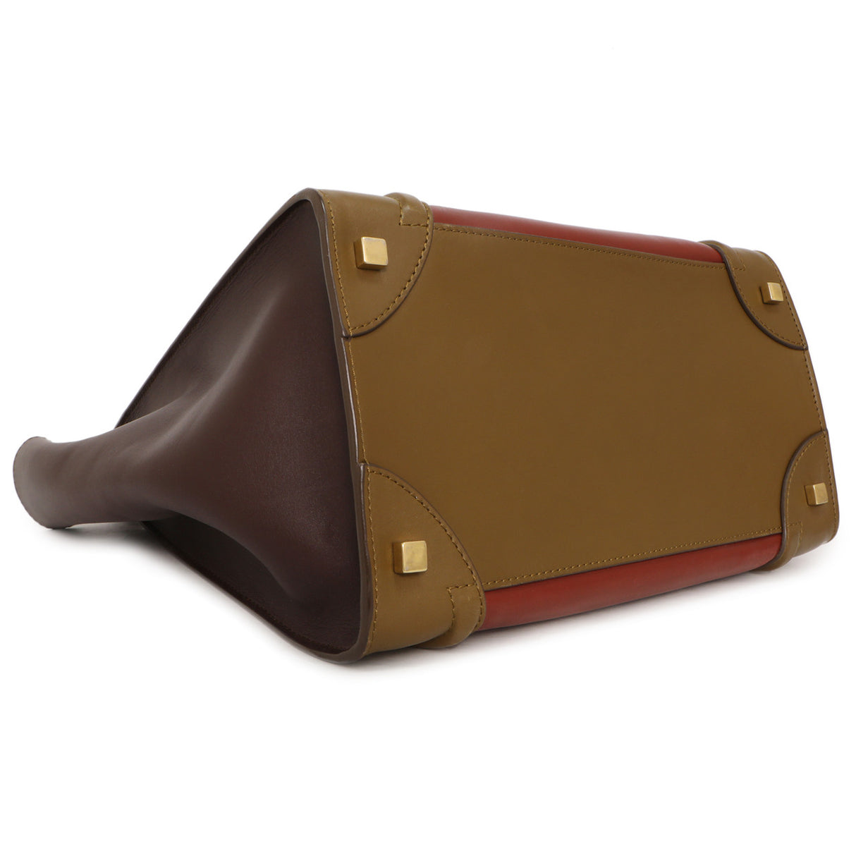 Celine Tricolor Smooth Calfskin Mini Luggage Tote Handbags Celine