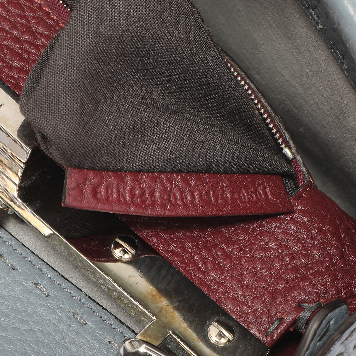 Fendi Tempesta Calfskin Romano Selleria Mini Peekaboo Iconic Satchel Handbags Fendi