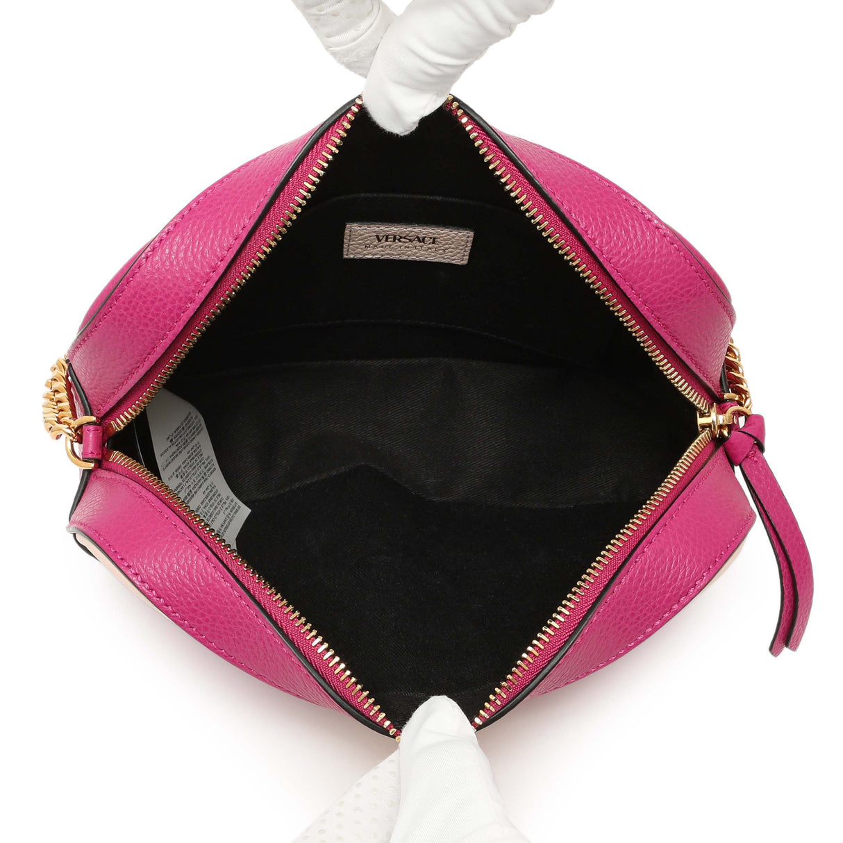 Versace Fuchsia Calfskin Small Virtus Camera Bag Handbags Versace