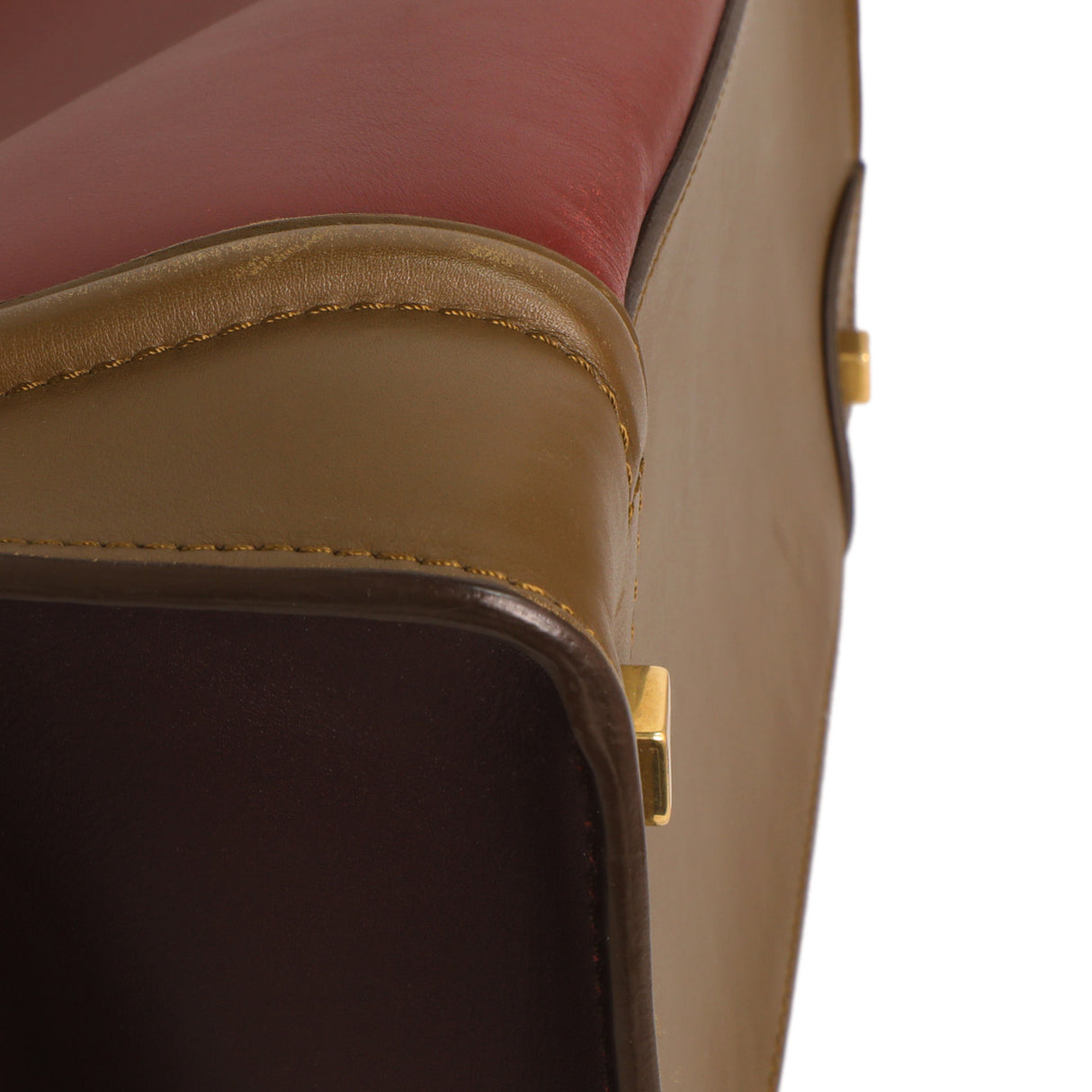 Celine Tricolor Smooth Calfskin Mini Luggage Tote Handbags Celine