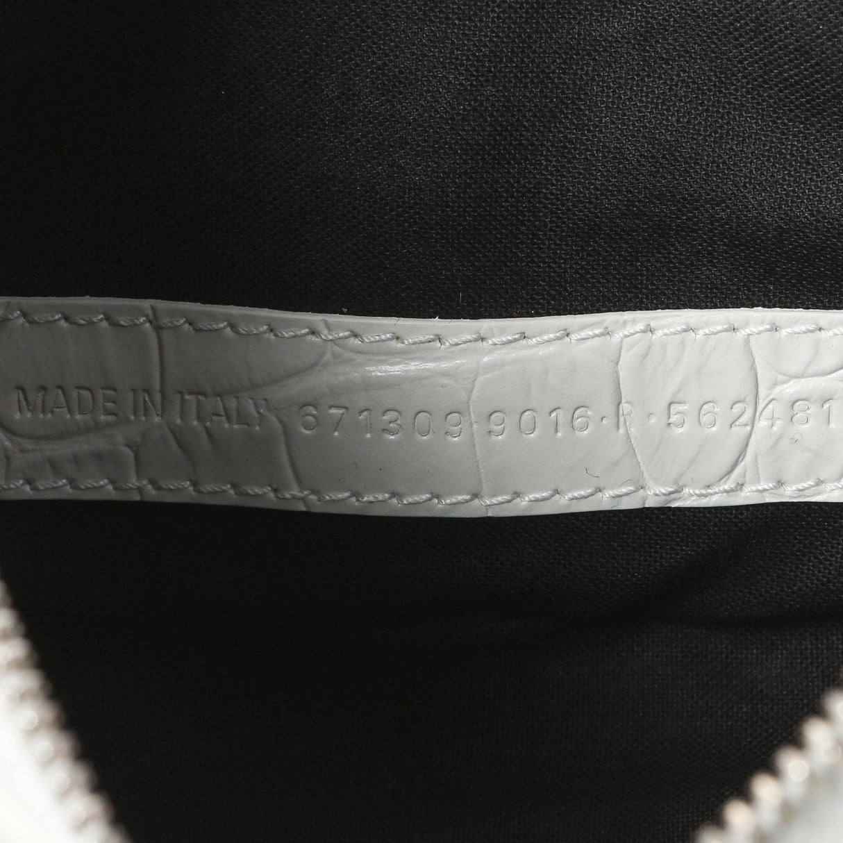 Balenciaga White Crocodile Embossed Calfskin Le Cagole Shoulder Bag XS Handbags Balenciaga