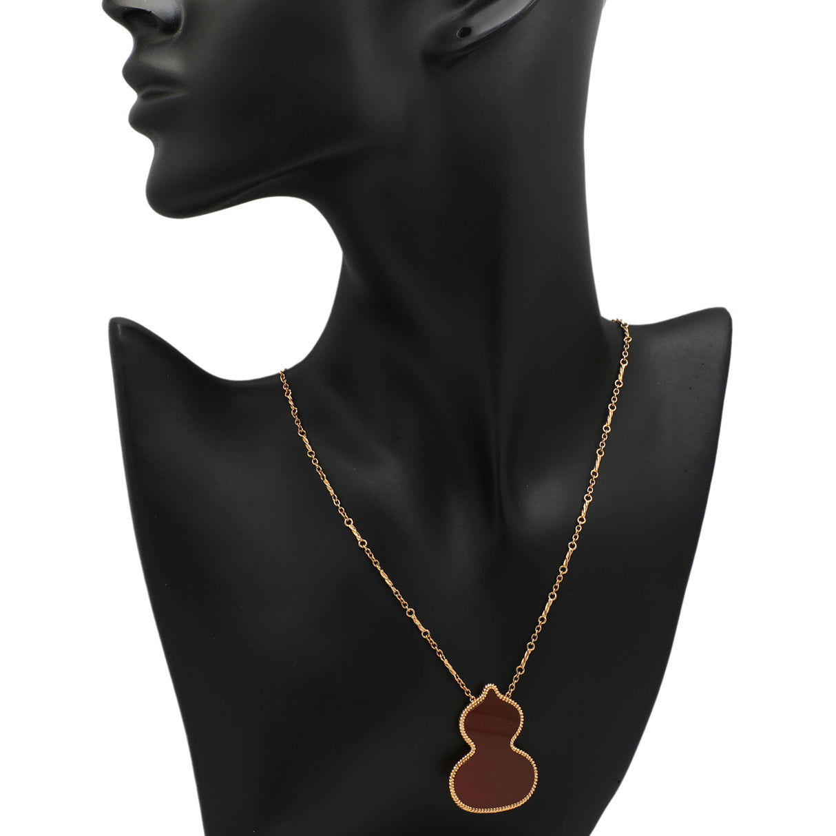 Qeelin 18K Rose Gold Red Agate Wulu Pendant Necklace Designer Jewellery Qeelin