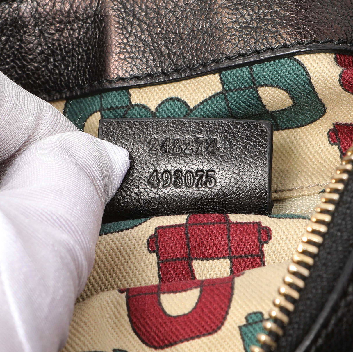 Gucci Guccissima Half Moon Bamboo Ring Hobo Handbags Gucci