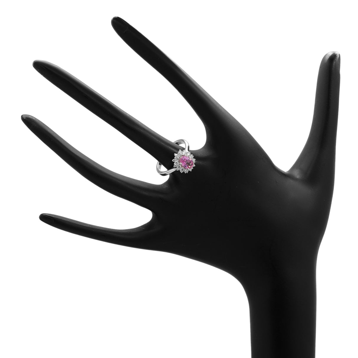 18K White Gold 1.32 Carat Pink Sapphire Ring Fine Jewellery Modaselle