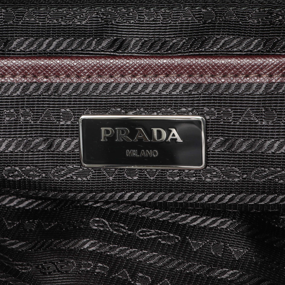 Prada Bordeaux Nylon Vela Medium Backpack Handbags Prada