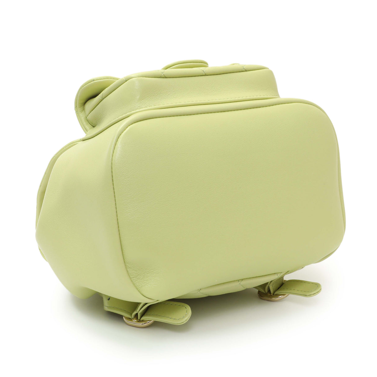 Chanel Green Quilted Lambskin Small Duma Drawstring Backpack Handbags Chanel