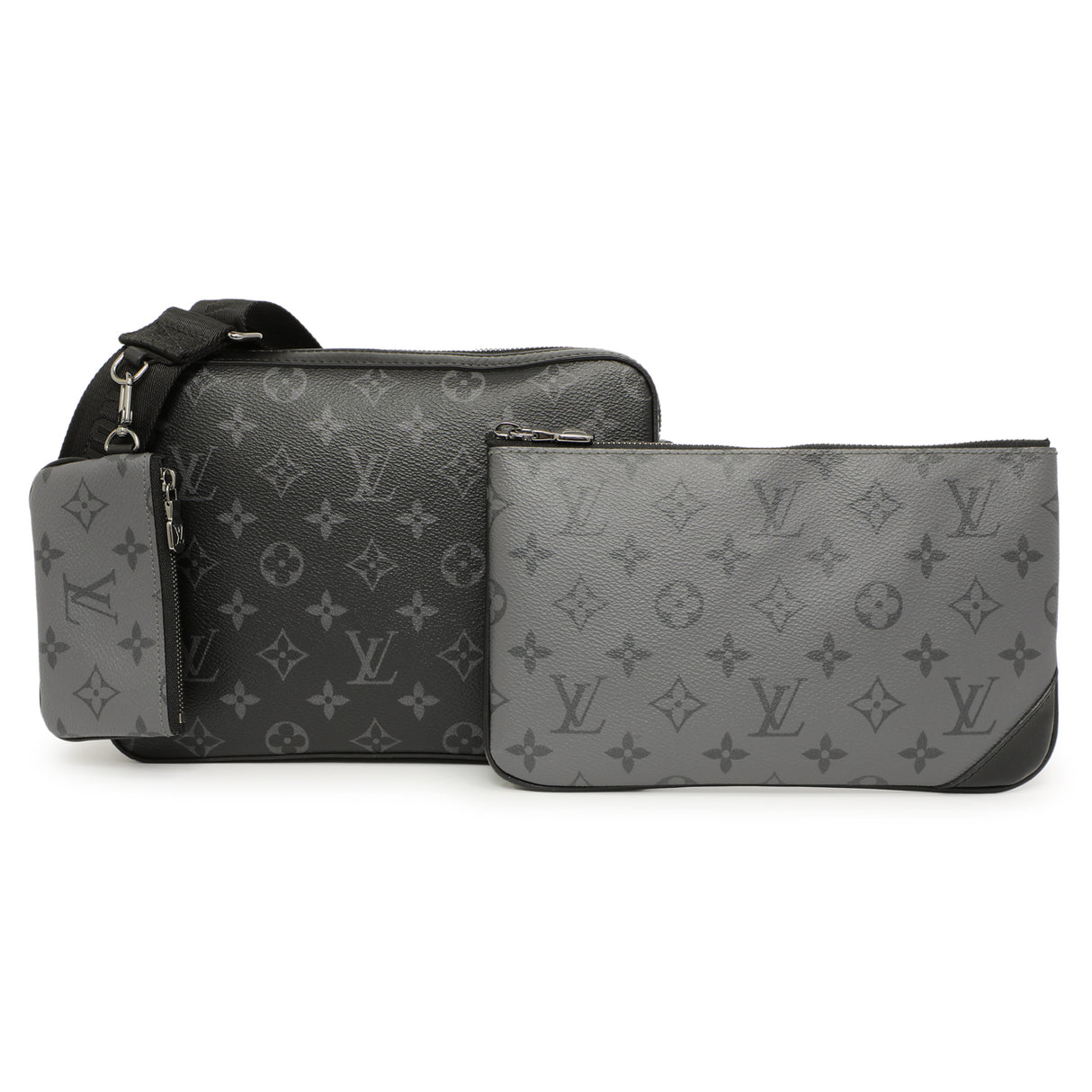 Louis Vuitton Monogram Eclipse Reverse Trio Messenger Handbags Louis Vuitton