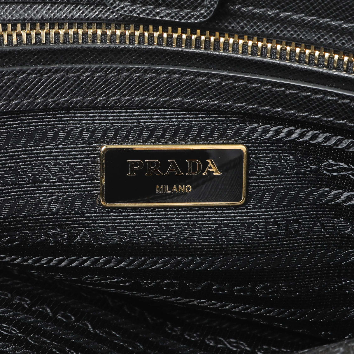 Prada Black Saffiano Medium Galleria Double Zip Tote Handbags Prada