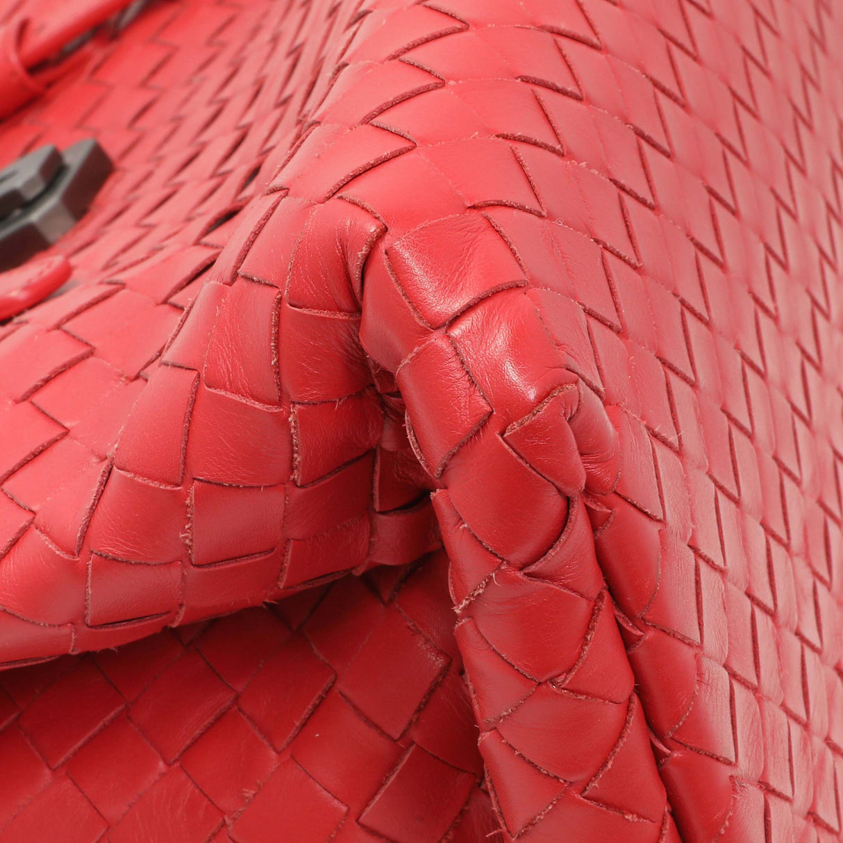 Bottega Veneta Red Intrecciato Small Roma Tote Handbags Bottega Veneta