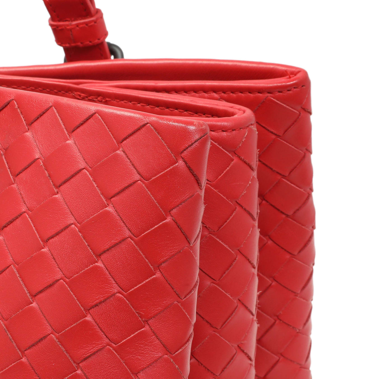 Bottega Veneta Red Intrecciato Small Roma Tote Handbags Bottega Veneta