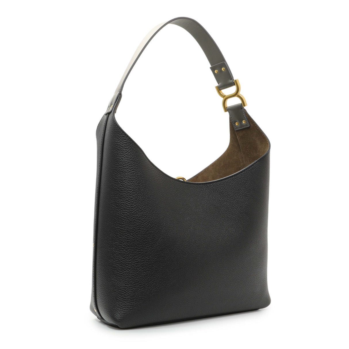 Chloe Black Grained Calfskin Marcie Hobo Handbags Chloe