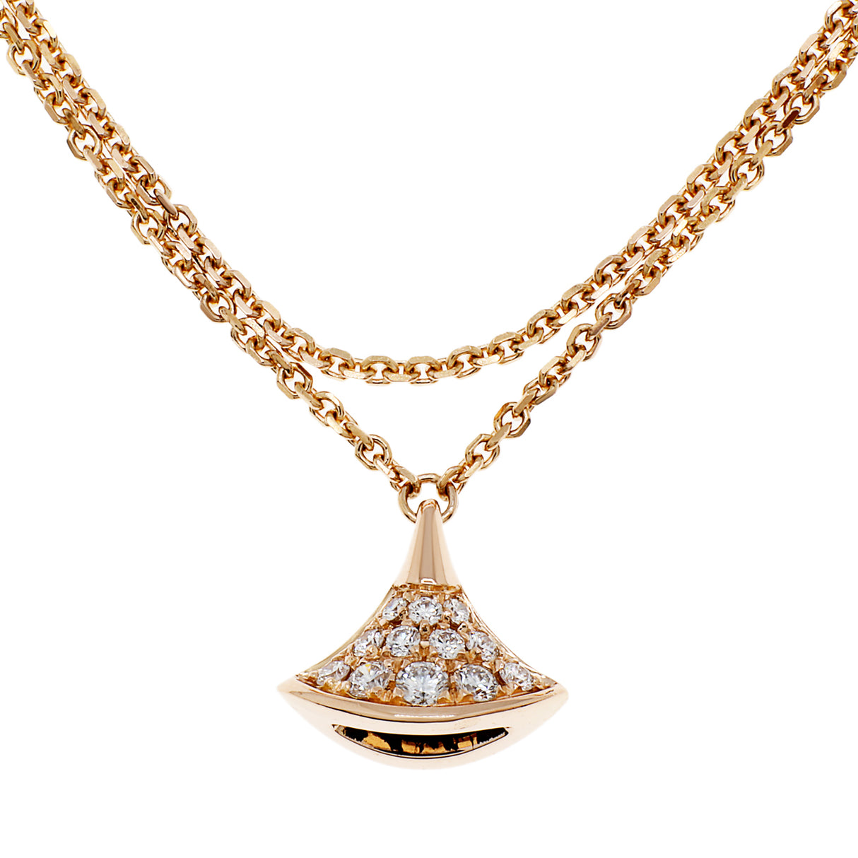 Bulgari 18K Rose Gold Diamond Divas' Dream Bracelet Designer Jewellery Bulgari