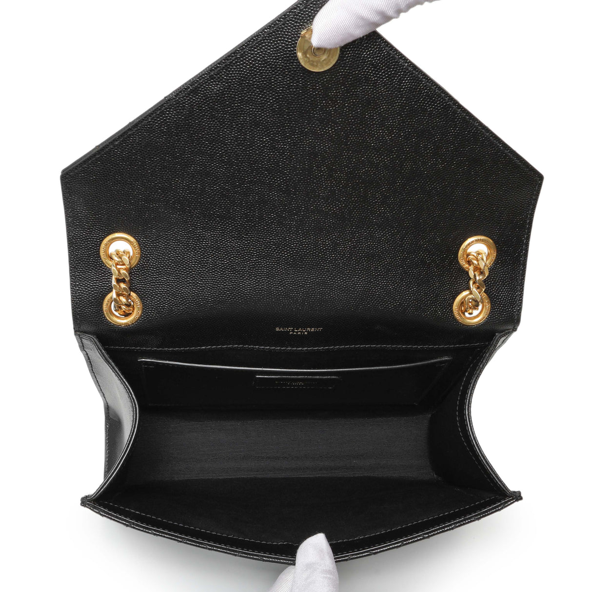 Saint Laurent Grain De Poudre Textured Mixed Matelasse Triquilt Medium Monogram Satchel Handbags Saint Laurent