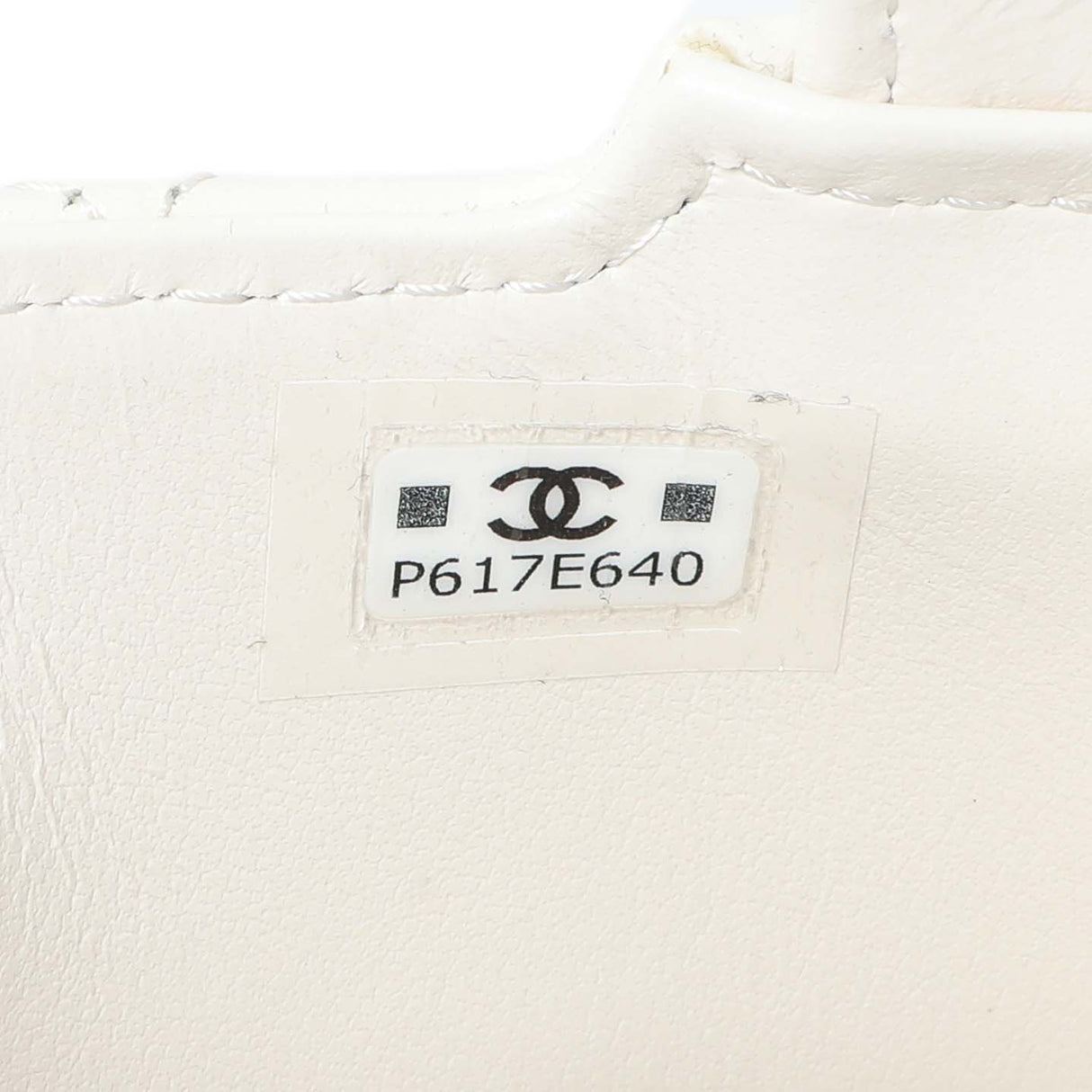 Chanel White Shiny Aged Calfskin Quilted Mini Nano Kelly Shopper Handbags Chanel