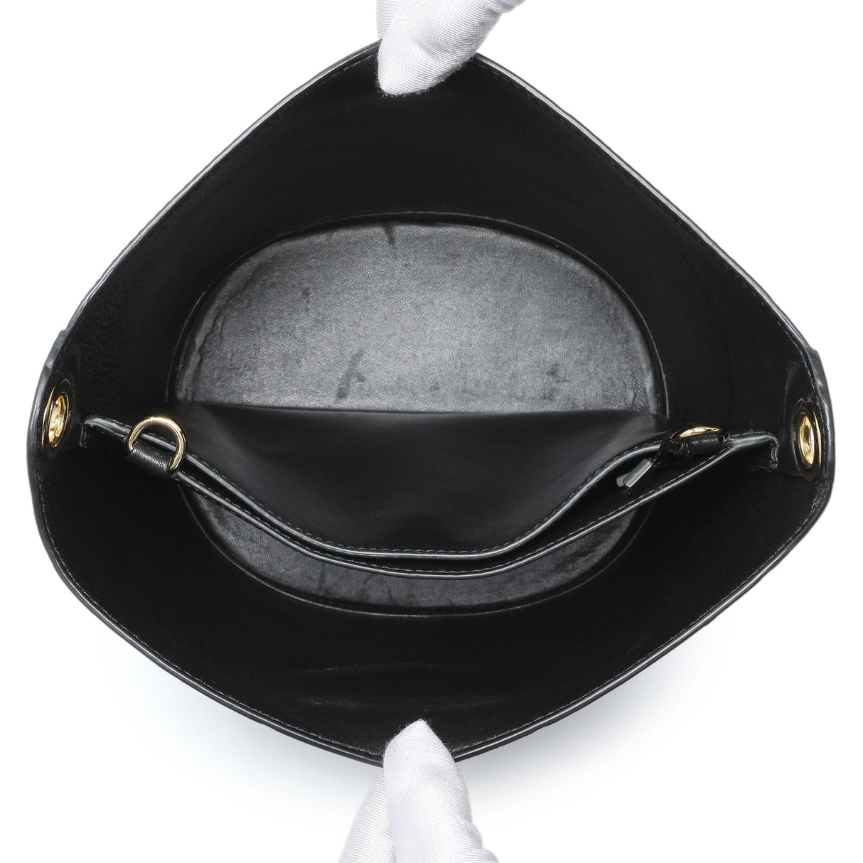 Prada Black Calfskin Symbole Bucket Bag Handbags Prada