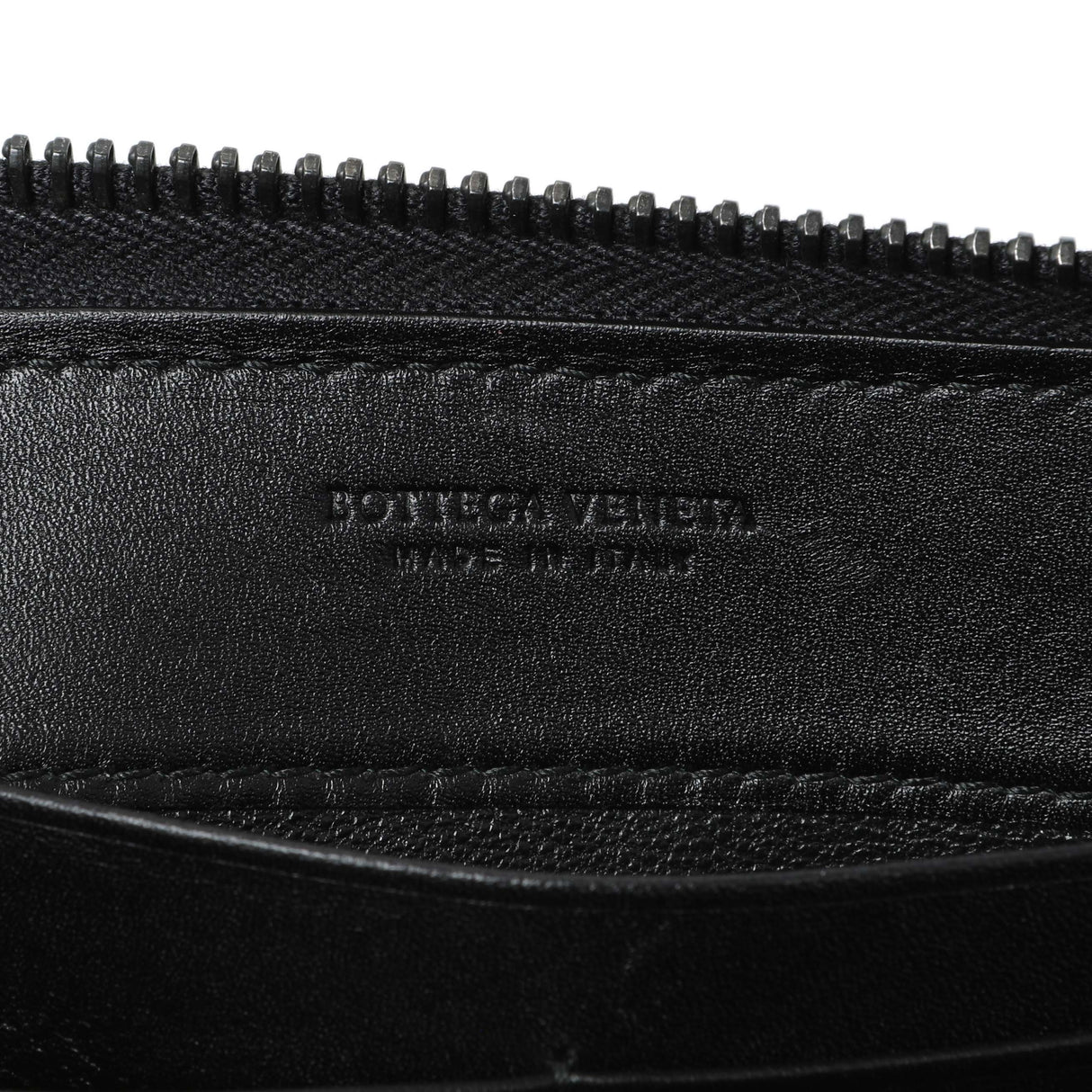 Bottega Veneta Black Nappa Intrecciato Zip Around Wallet Accessories Bottega Veneta
