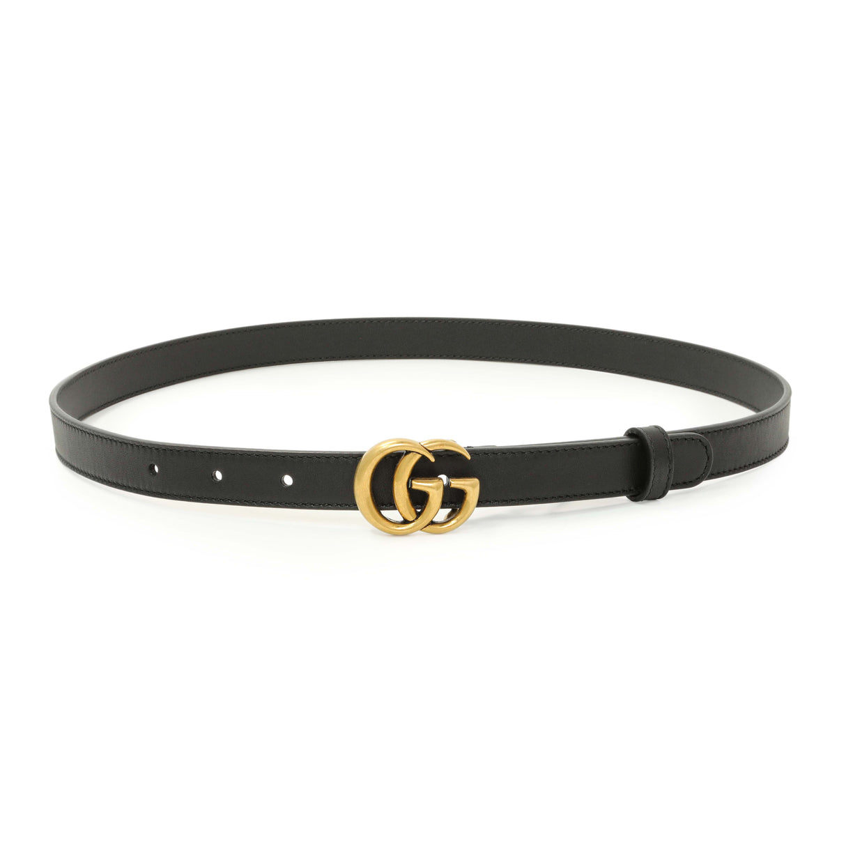 Gucci Black Calfskin Double G 20mm Belt Accessories Gucci