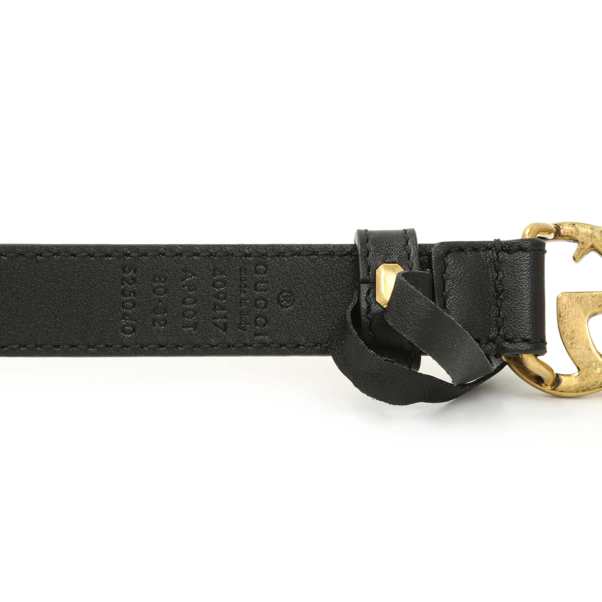 Gucci Black Calfskin Double G 20mm Belt Accessories Gucci