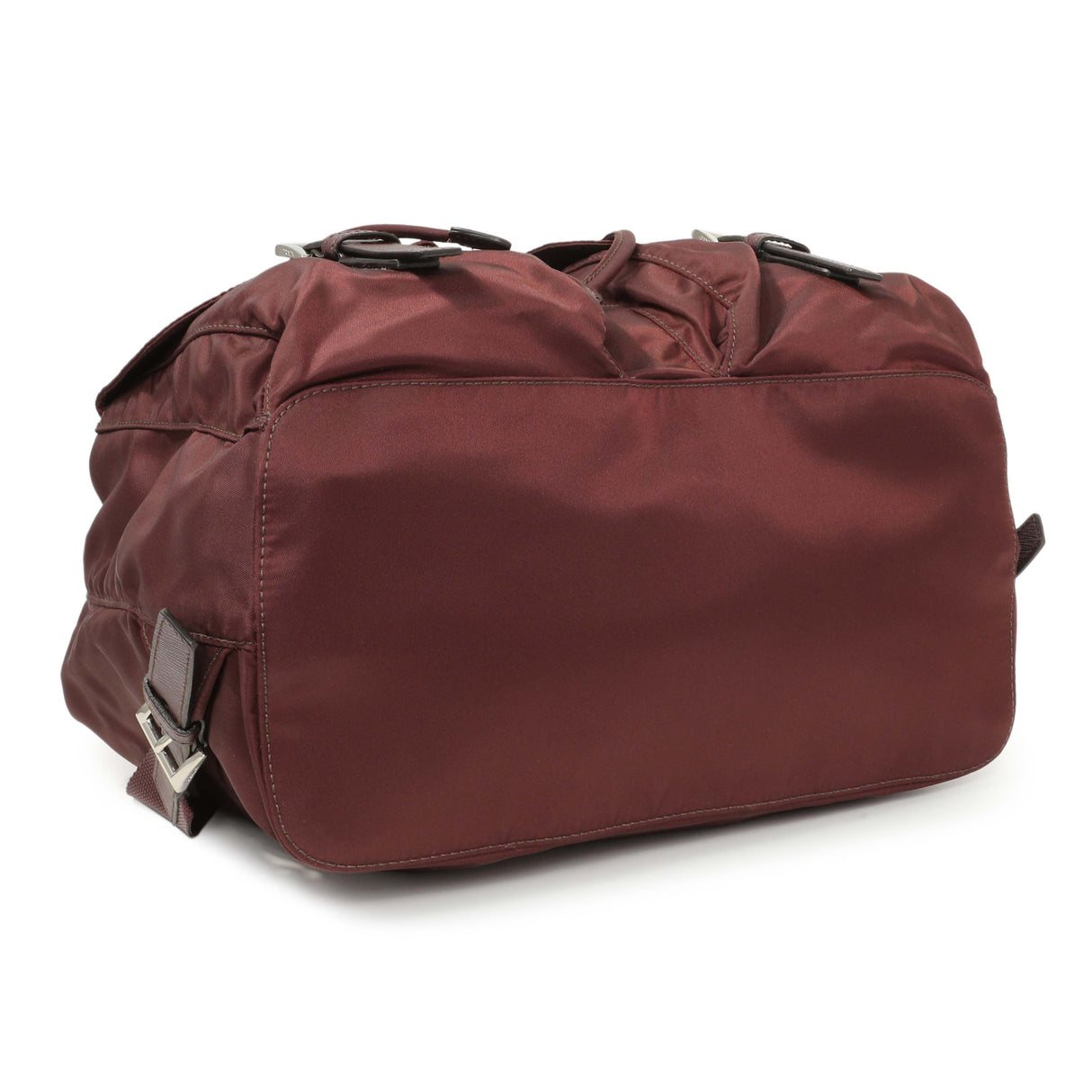 Prada Bordeaux Nylon Vela Medium Backpack Handbags Prada