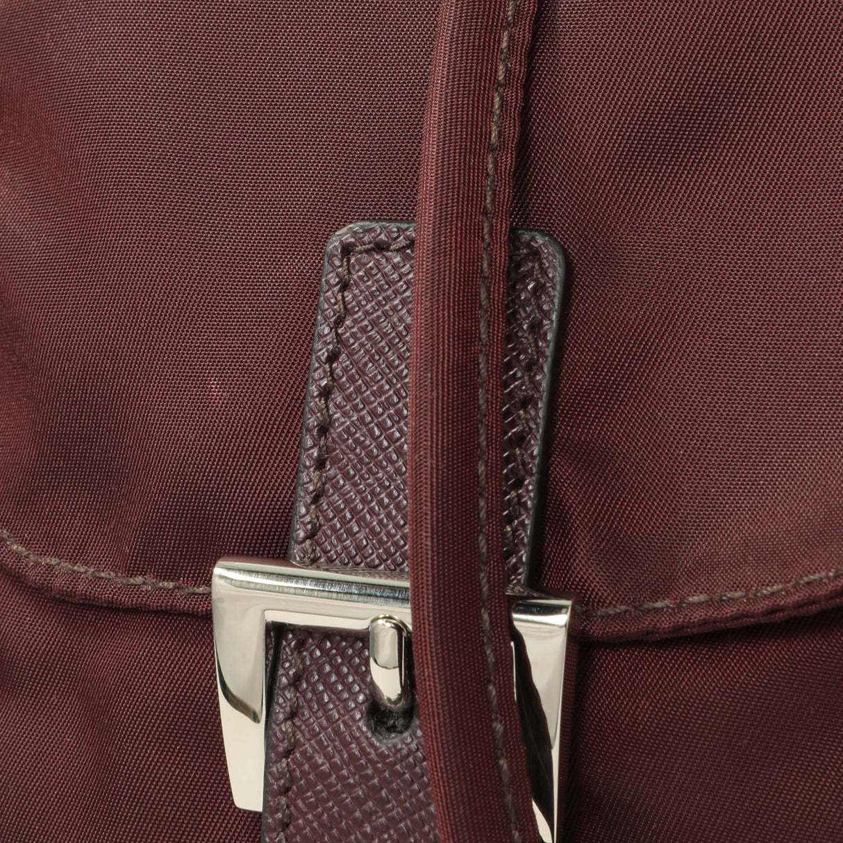 Prada Bordeaux Nylon Vela Medium Backpack Handbags Prada