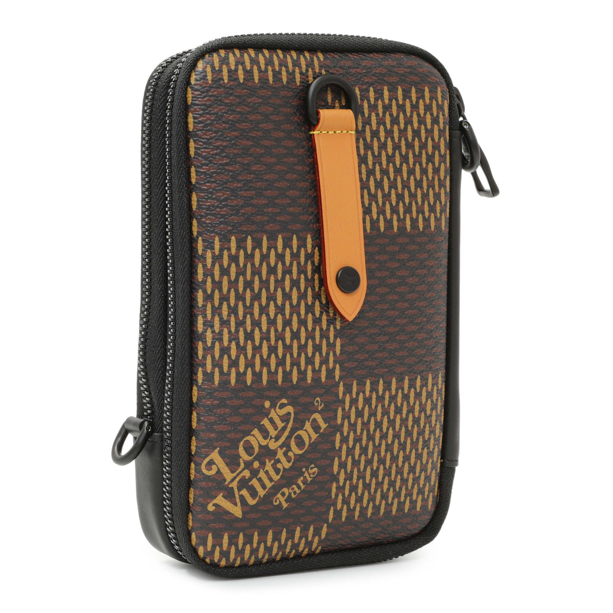 Louis Vuitton x Nigo Giant Damier Ebene Double Phone Pouch Handbags Louis Vuitton