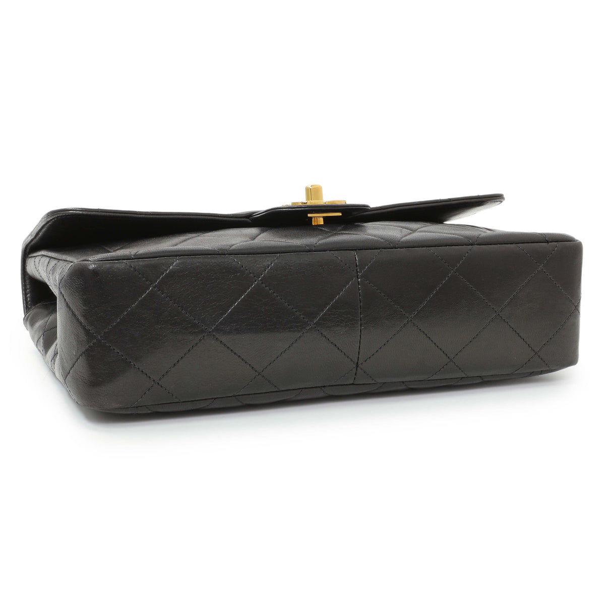 Chanel Black Quilted Lambskin Vintage CC Chain Flap Handbags Chanel