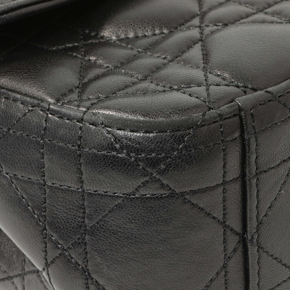 Christian Dior Black Lambskin Cannage Medium Miss Dior Flap Handbags Christian Dior