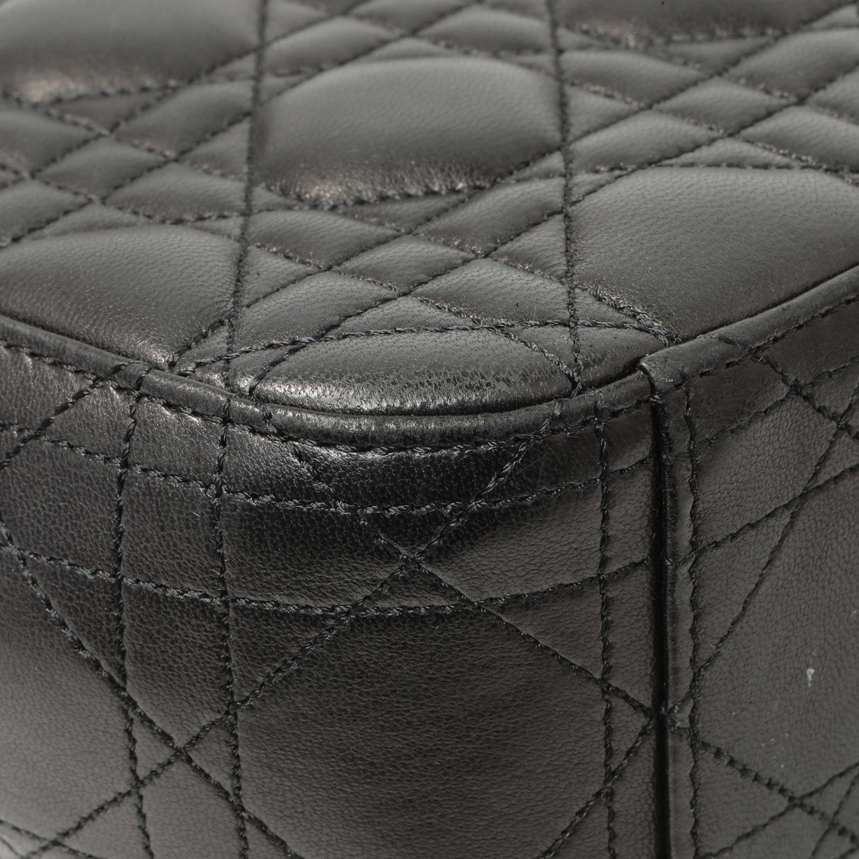 Christian Dior Black Lambskin Cannage Medium Miss Dior Flap Handbags Christian Dior