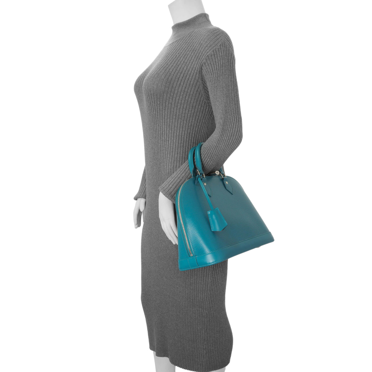 Louis Vuitton Teal Epi Alma PM Handbags Louis Vuitton