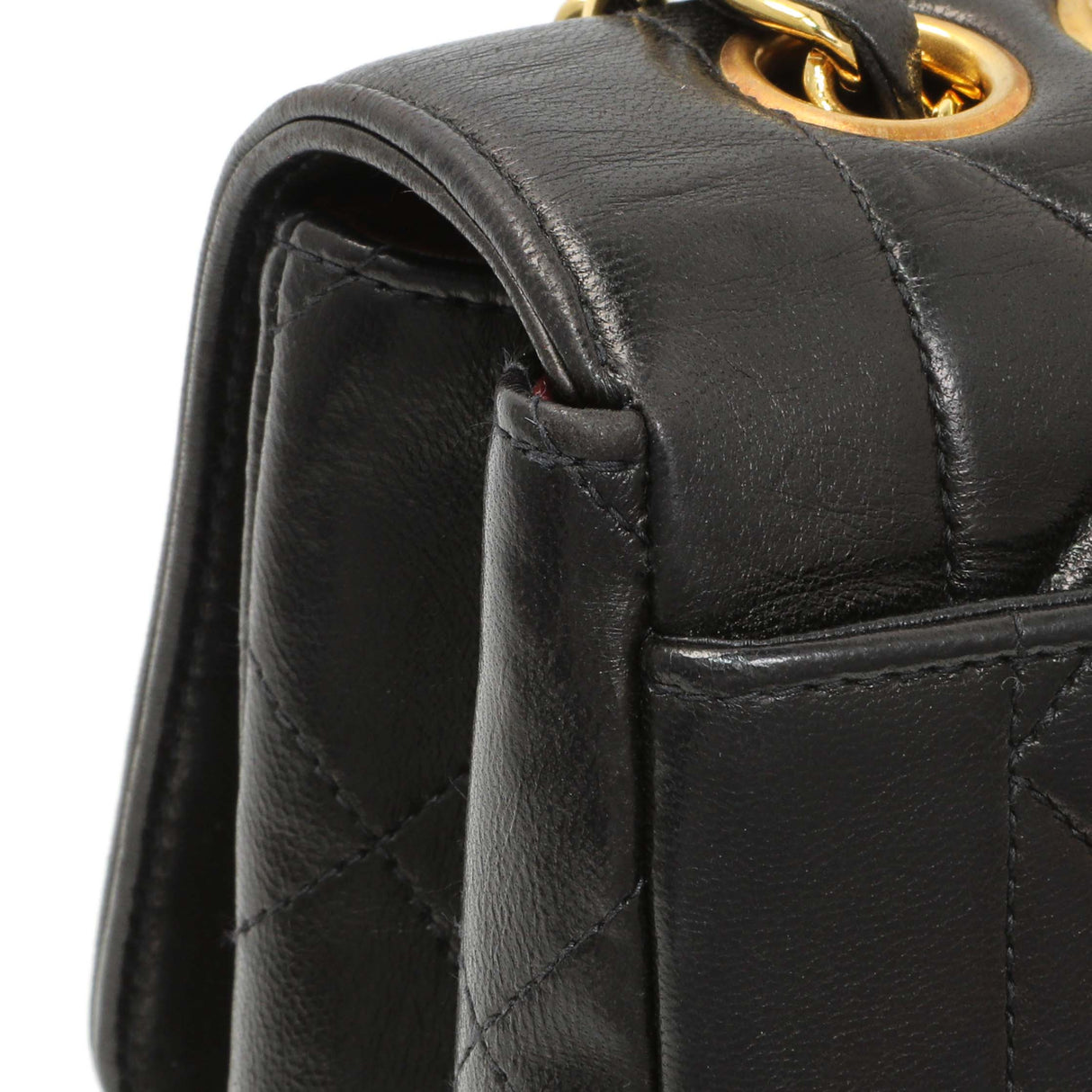 Chanel Black Quilted Lambskin Vintage CC Chain Flap Handbags Chanel