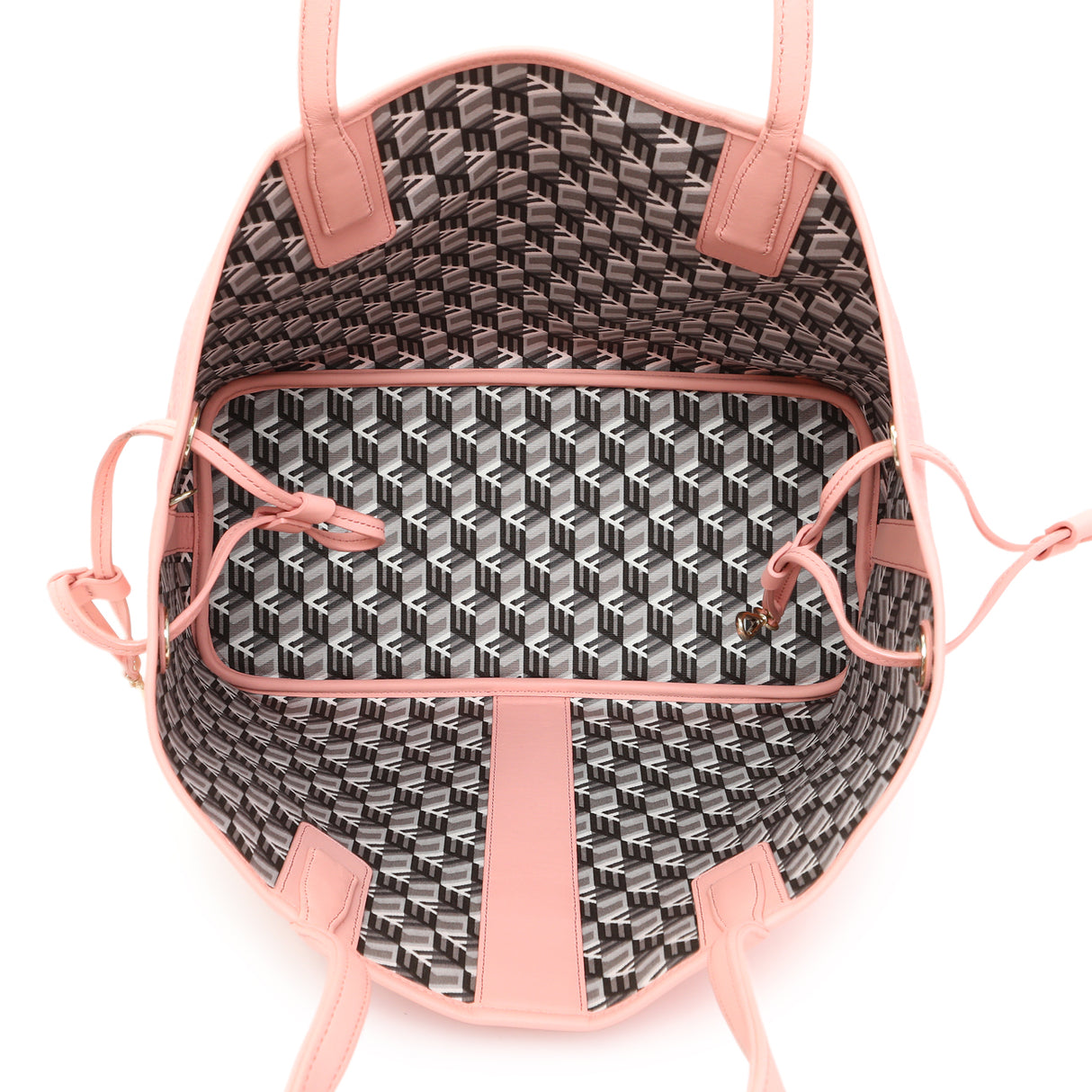 MCM Pink Visetos Medium Liz Reversible Shopper Tote Handbags MCM