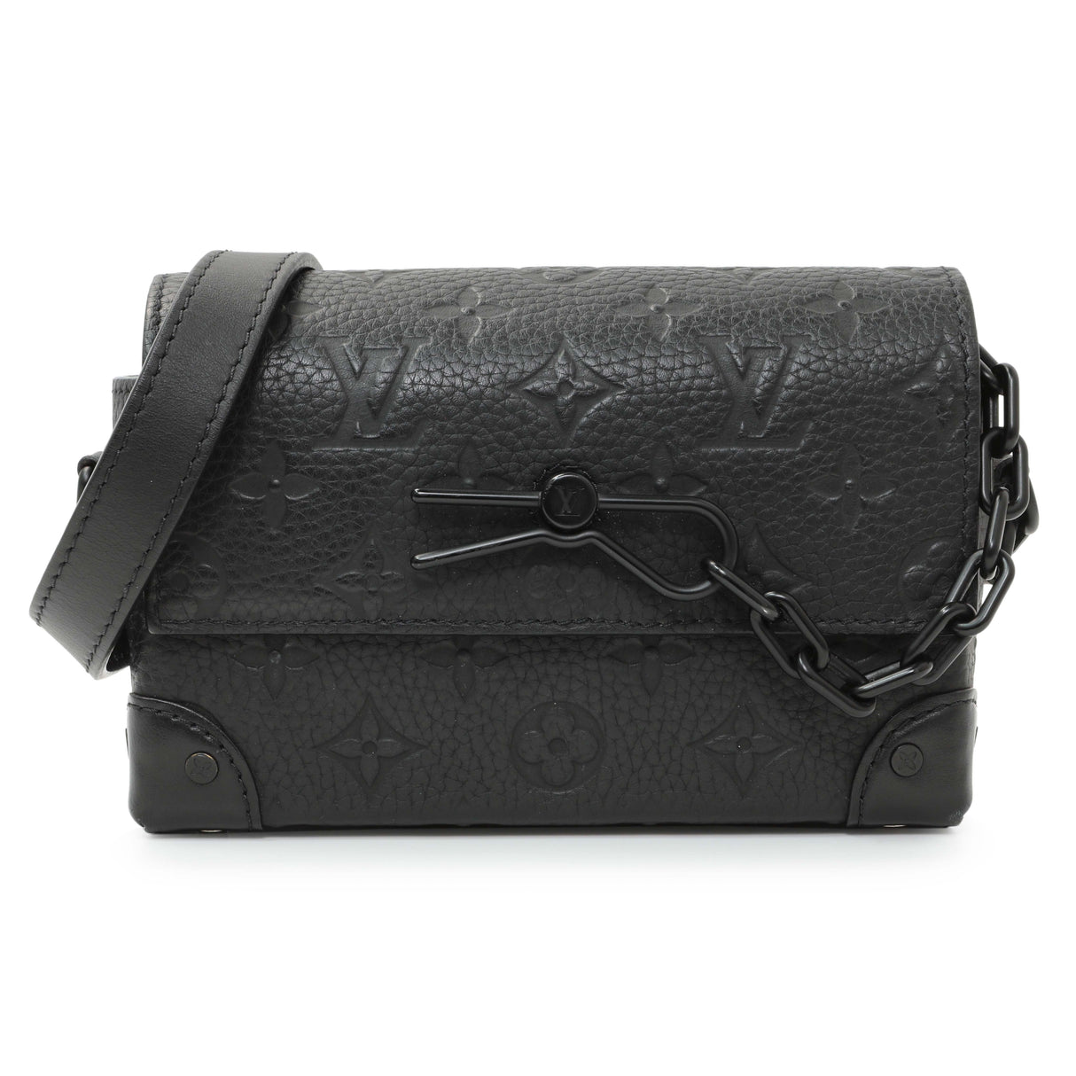 Louis Vuitton Black Taurillon Monogram Steamer Wearable Wallet Handbags Louis Vuitton