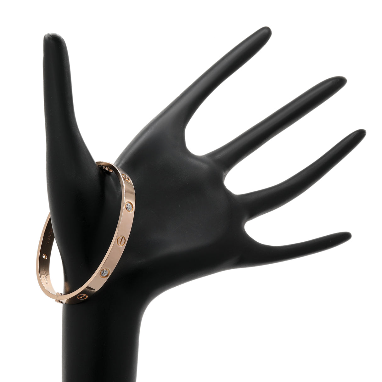 Cartier 18K Rose Gold 4 Diamond Classic Love Bracelet Designer Jewellery Cartier
