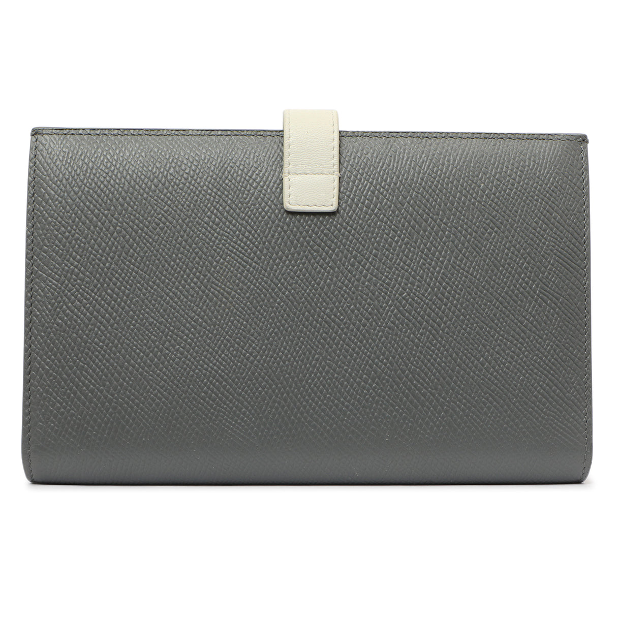 Celine Grey Grained Calfskin Large Multifunction Strap Wallet Accessories Celine